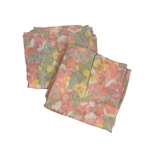 Pillowcase Set of 2 Standard Watercolor Ikat Pink Rayon Boho Vibrant Artistic